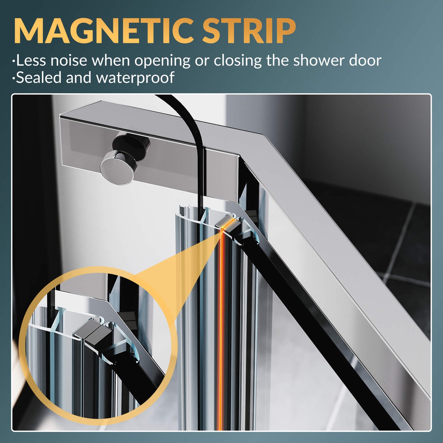 Glassifybath 36.5" W x 36.5" D x 72" H Corner Diamond Shower Enclosure with Pivot Door, Black Finish / Chrome Finish